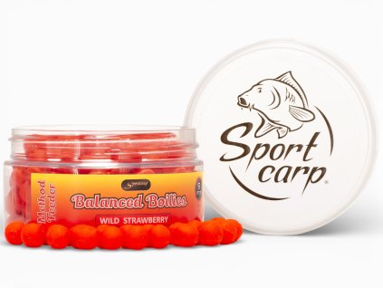 sportcarp method feeder balanced boilies 9 mm 70 ml wild strawberry
