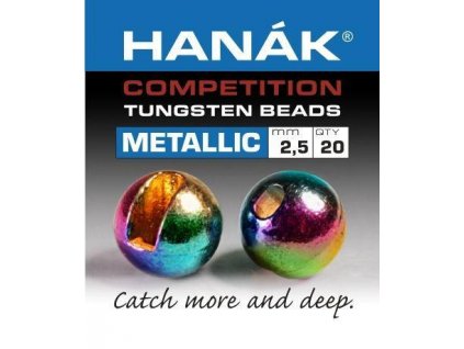 Hanák tungstenové hlavičky Metallic duhové 3,5 mm