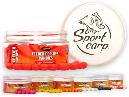 sportcarp plovouci nastrahy feeder candies 8 mm 75 ml wild strawberry