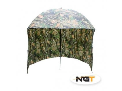 NGT dáždnik s bočnicou kamuflážnou 220 cm (FBB-BROLLY-45-SIDE-CAM)
