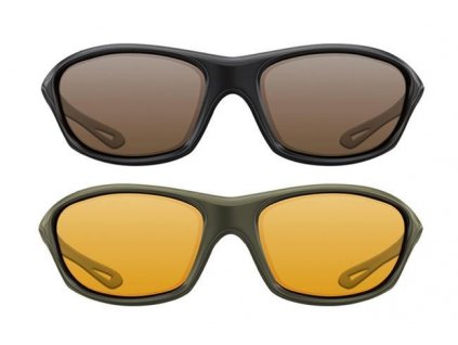 Korda polarizačné okuliare 4th Dimension Wraps Glasses Čierny rámik - hnedé sklá (K4D01)