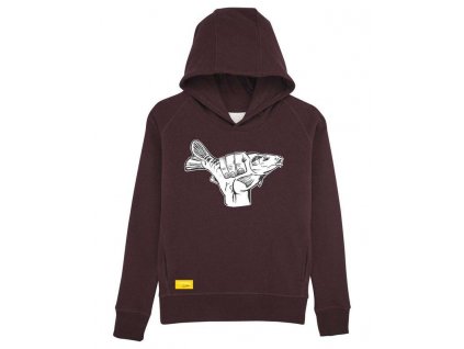 Monkey Climber mikina s kapucňou Carp Shaka Hoodie Burgundy