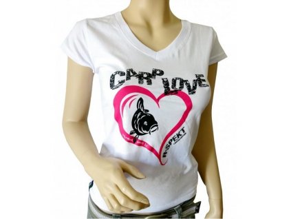 R-Spekt dámske tričko Carp Love biele