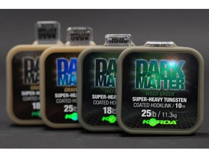 Korda ztužená šňůrka Dark Matter Tungsten Coated Hooklink 10 m