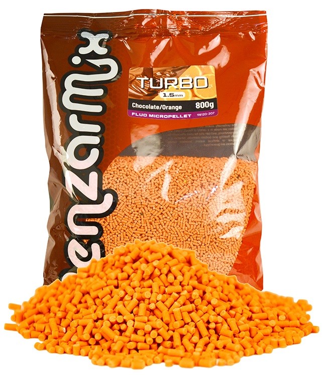 Benzar Mix pelety Fluo Turbo Pellet Mix 800 g Varianta: ø 3 mm Čokoláda Pomeranč (98120288)