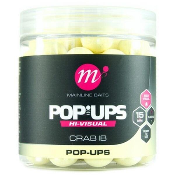 Mainline plovoucí boilies High Visual Mini Pop Ups Crab IB Varianta: 15 mm (M13045)