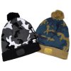 RidgeMonkey kulich Camo Bobble Hat černo - bílý (RM-BHC|BL)