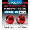 Hanák tungstenové hlavičky Metallic červené 3,5 mm