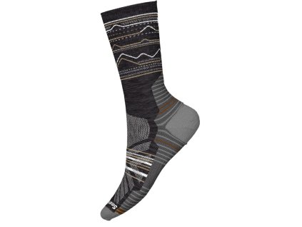 Smartwool Hike Light Cushion Mountain Range Crew S Hike CHARCOAL/LIGHT GRAY