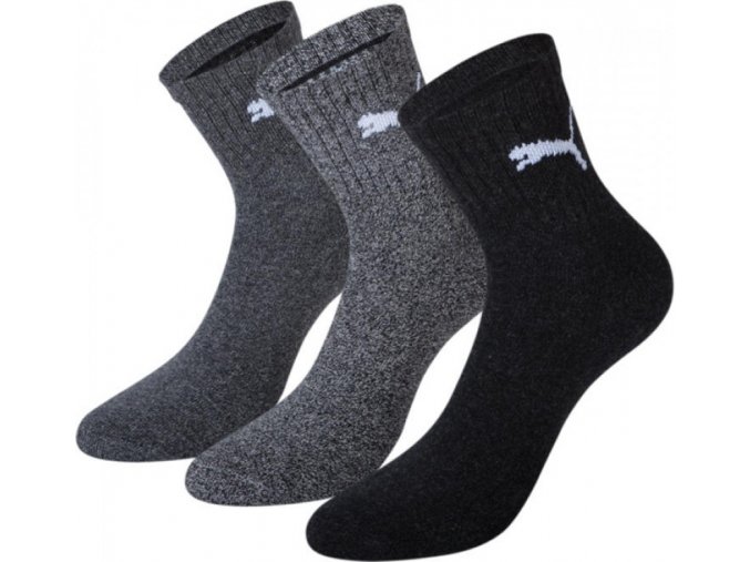Puma Crew 3 páry ponožky 231011001 šedá