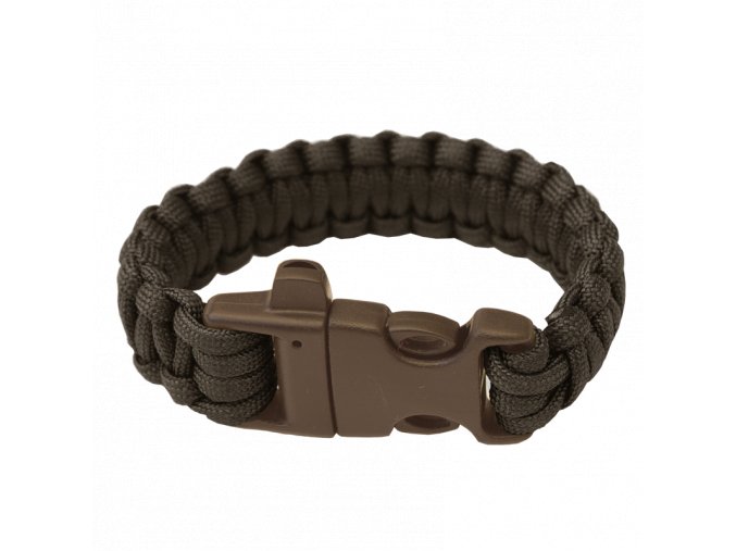 Highlander Paracord náramek trojzubec píšťalka  černý