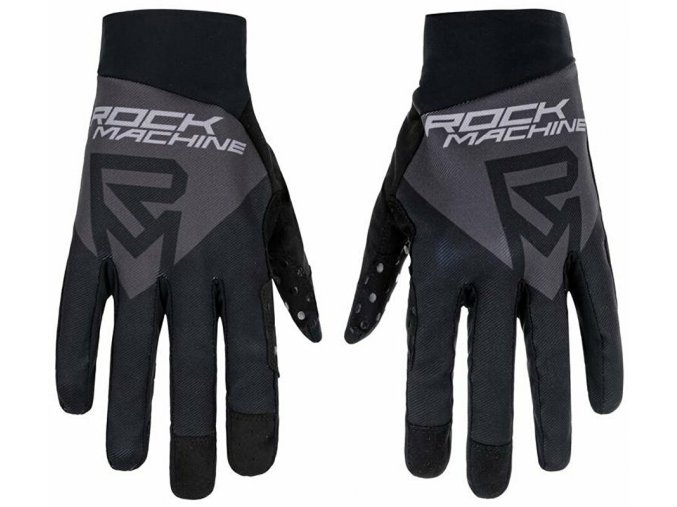Dlouhoprsté rukavice ROCK MACHINE Race černo/šedé vel.L
