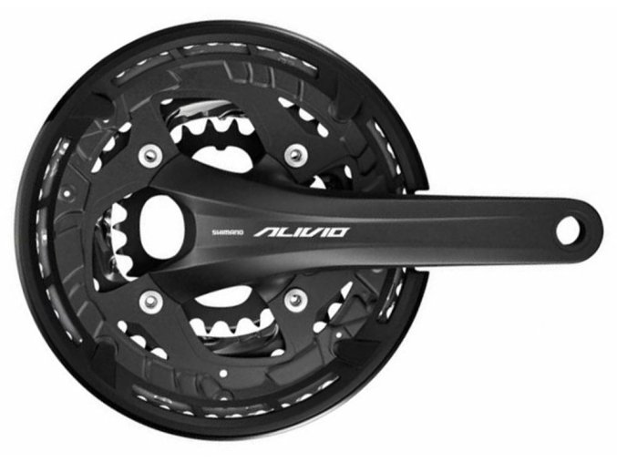 Kliky SHIMANO Alivio FC-T4060 175mm 44-32-22 zubů, int.osa, bez ložiska, čer., 9 sp., s krytem, box