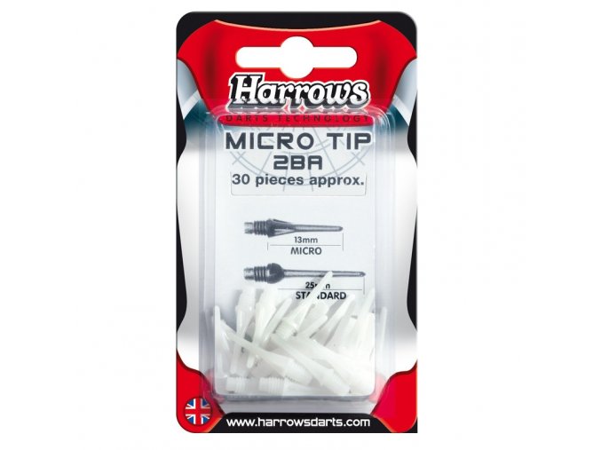 Hroty Harrows micro soft 2b white  30 ks