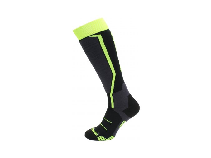 Blizzard profi ski socks  black/anthracite/signal yellow Lyžařské ponožky