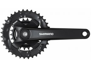 Kliky SHIMANO FC-MT101-L 175mm 36x22, černé, bez krytu, 9 speed, pro osu čtyřhran