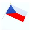 Česká vlaječka na tyčce pro fandění