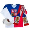 Modrý hokejový set ČR – dres, šála a bílá kšiltovka