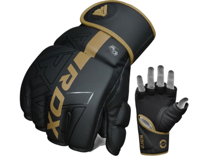 Grapplingové rukavice RDX Kara F6 zlaté