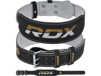 Fitness opasek kožený RDX 4" černo-hnědý