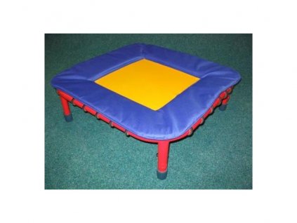 Trampolína gymnastická, nastavitelná na 1 straně, pružné lano (Velikost 110 x 110 cm)