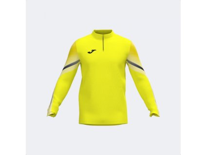 Sportovní mikina s krátkým zipem Joma Elite XI (Velikost XS, Barva žlutá fluo/černá)