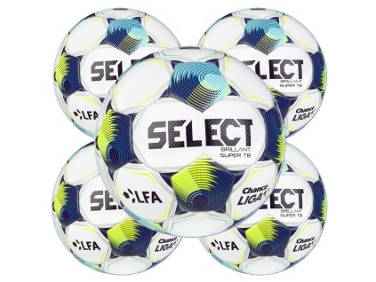 Fotbalový míč Select Brillant Super Chance liga 2025/26 oficiální zápasový míč nejvyšší české fotbalové soutěže - sada 5 kusů za zvýhodněnou cenu