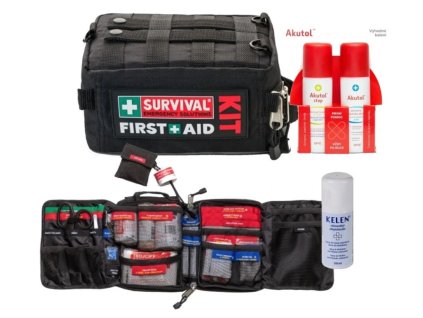 Lékárnička pro rychlou první pomoc Survival medium chladicí anestetikum Kelen a zastavovač krvácení Akutol DUO Pack