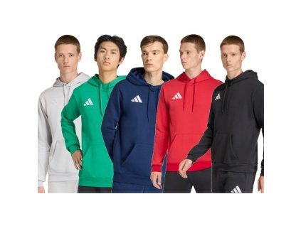 Mikina s kapucí Adidas Entrada 26 Sweat bavlna bez zipu