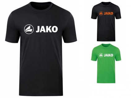 Bavlněné tričko JAKO Promo - doprodej skladu (Barva zelená/bílá, Velikost XL)