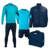 Set sportovního oblečení JOMA souprava Cgampion VII dres a trenky Phoenix bunda JOMA Iris a fotbalová taška JOMA mediana 0504