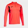 Mikina s krátkým zipem Joma Winner III (Velikost XS, Barva korálová fluo/černá)