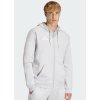 Mikina s kapucí Adidas Entrada 26 dlouhý zip šedá světlá