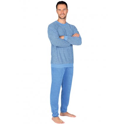 Pánské froté pyžamo, modrá