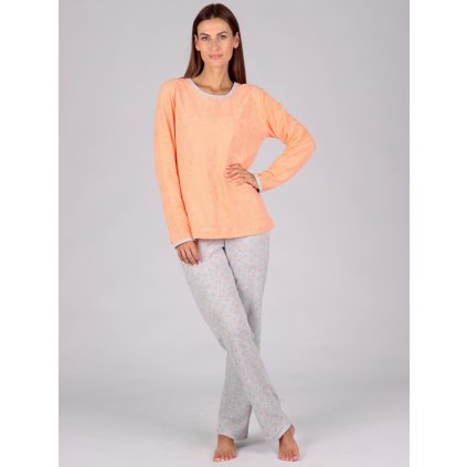 Dámské froté pyžamo  EVONA P 1422 183, meruňkové