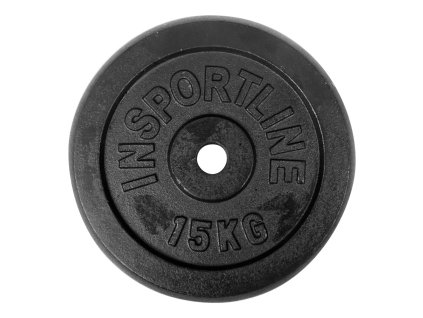 Öntöttvas súlyzótárcsa inSPORTline CastCzech 15 kg 30 mm, korrózióállóság, 305 mm átmérő