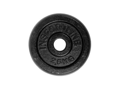 Öntöttvas súlyzótárcsa inSPORTline CastCzech 2,5 kg 30 mm, korrózióállóság, 163 mm átmérő