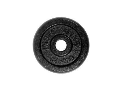 Öntöttvas súlyzótárcsa inSPORTline CastCzech 1,25 kg 30 mm, 129 mm átmérő, korrózióállóság