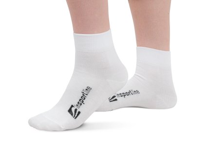 Antibakteriális bambusz zokni inSPORTline Silvatic Mid AG+ 3 pár, unisex, középhosszú, rugalmas, antibakteriális, környezetbarát (Méret 35-38, Szín fekete)