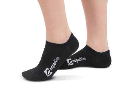 Antibakteriális bokazokni bambuszból 3 pár inSPORTline Silvatic Ankle AG+, unisex, kényelmes, rugalmas, antibakteriális (Méret 35-38, Szín fekete)