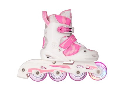 Gyerek görkorcsolya inSPORTline Caneto első LED kerekekkel, Microlock csat, AdjusTouch, Safety Ankle, Comfort Fit (Méret XS (27-30))