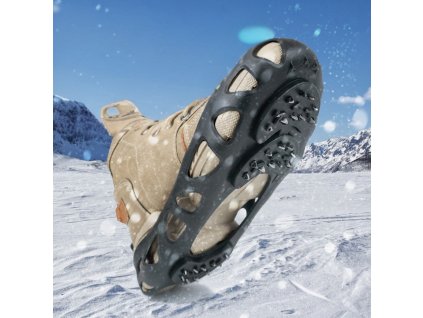 Csúszásgátló cipőre inSPORTline Niseko, 5 mm tüskék, alkalmas csúszós felületekre, gyors felhúzás (Méret M (35 - 39))