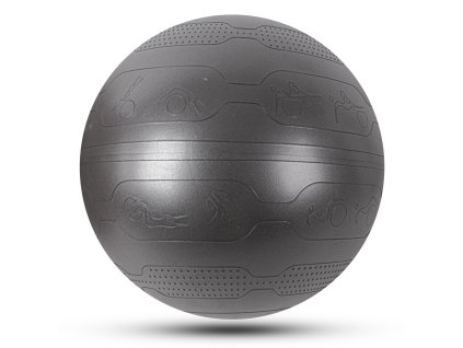Gimnasztikai labda inSPORTline Stretch Ball 75 cm, masszázs nyúlványok, csúszásmentes, kézi pumpa, tartós PVC anyag (Szín fekete)