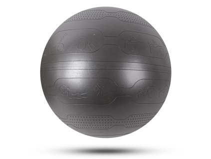 Gimnasztikai labda inSPORTline Stretch Ball 65 cm, masszázs nyúlványok, csúszásmentes, kézi pumpa, tartós PVC anyag (Szín fekete)