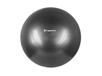 Gimnasztikai labda inSPORTline Stretch Ball 65 cm, masszázs nyúlványok, csúszásmentes, kézi pumpa, tartós PVC anyag (Szín fekete)