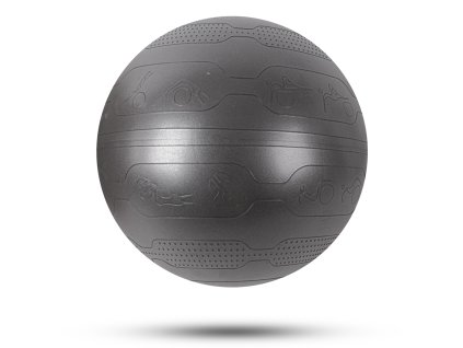 Gimnasztikai labda inSPORTline Stretch Ball 55 cm, masszázs nyúlványok, csúszásmentes, kézi pumpa, tartós PVC anyag (Szín fekete)