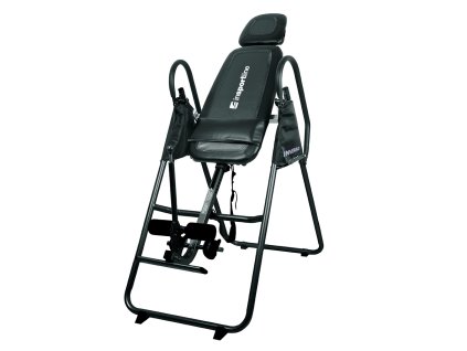 Gerincnyújtó pad inSPORTline Inverso, max 130kg, összecsukható, felhasználó 147-198cm, fém váz, párnázott, biztonságos (Szín fekete)