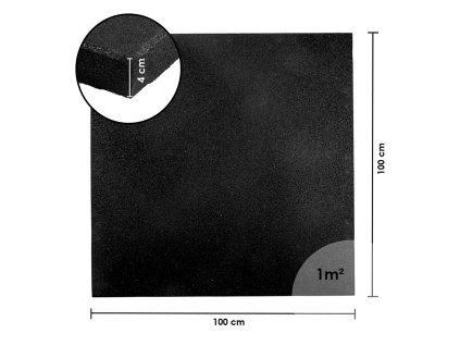 Súlyzós alátét inSPORTline Proteko Plus 100x100x4 cm, védi a padlót a károsodástól, rendkívül tartós, csúszásmentes felület, tompítja a rezgést