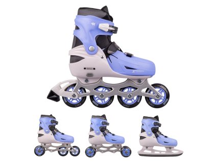 Állítható 4 az 1-ben korcsolya inSPORTline Foursimo, Comfort Fit illeszkedés, MicroLock biztonsági csat, AdjusTouch méretbeállító gomb (Méret S (29-33))