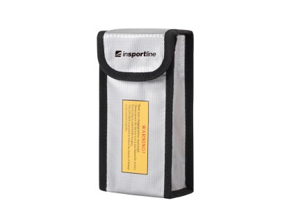 Tűzálló tok powerbankhoz inSPORTline Pofiba 17x9x5 cm, magas hőmérsékleti ellenállás, lángálló, vízálló, tépőzáras rögzítés